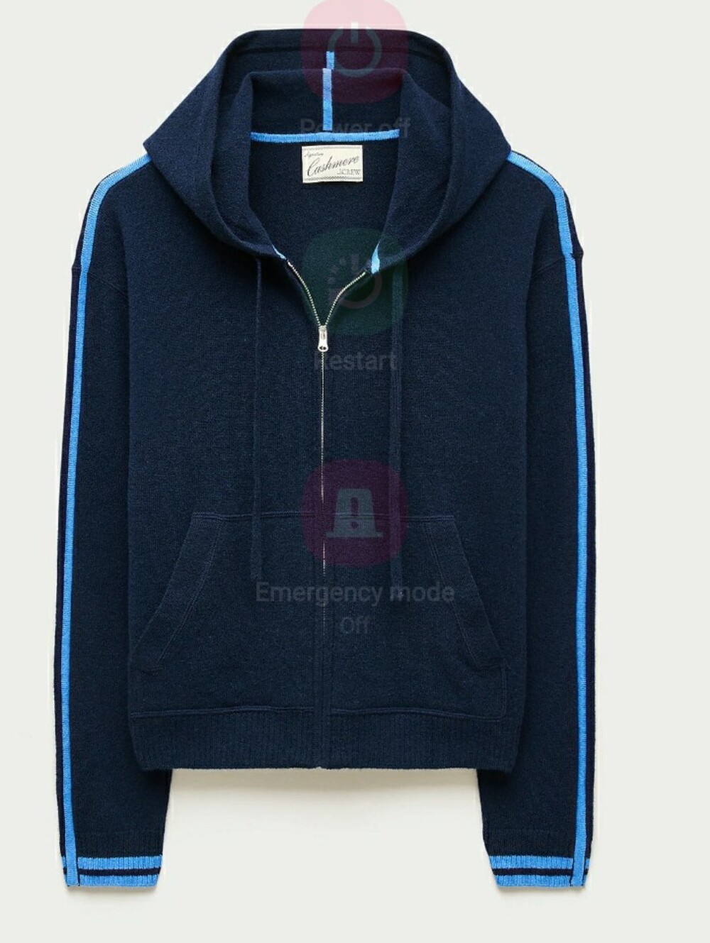 J Crew Zip up Cashmere Hoodie Sweater